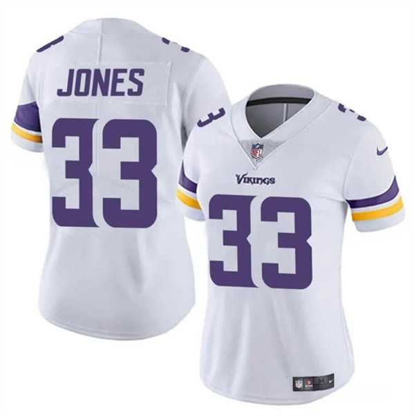 Womens Minnesota Vikings #33 Aaron Jones White Vapor Untouchable Limited Stitched Jersey Dzhi